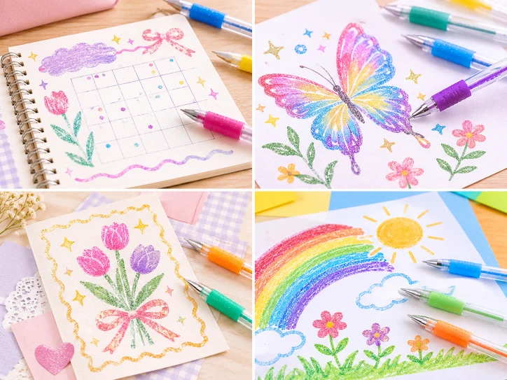 Applications Of Glitter Gel Pen Sets Applications Of Glitter Gel Pen Sets